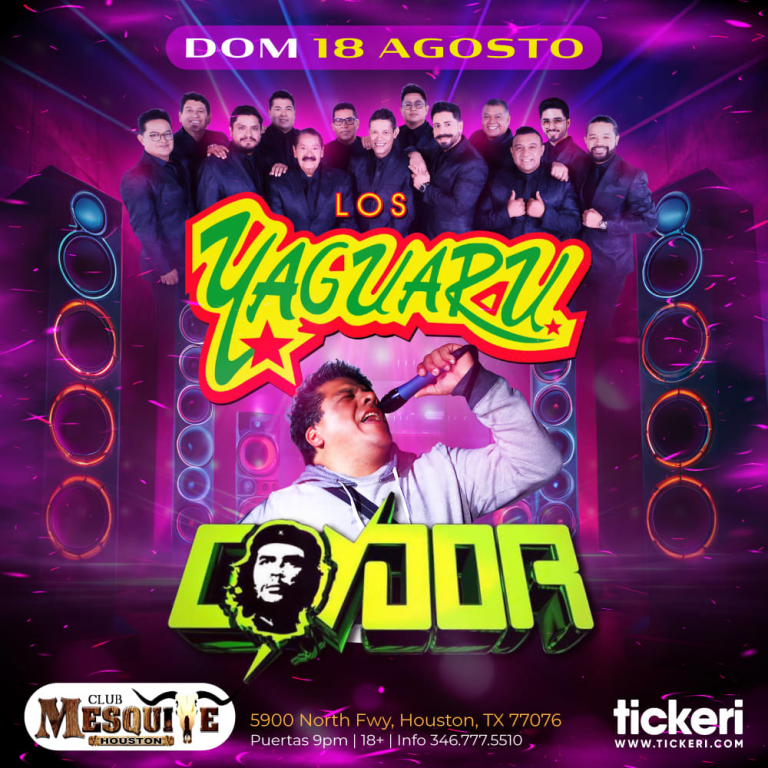 Event - LOS YAGUARU Y SONIDO CONDOR EN HOUSTON - Houston, Texas - August 18, 2024 | concert tickets