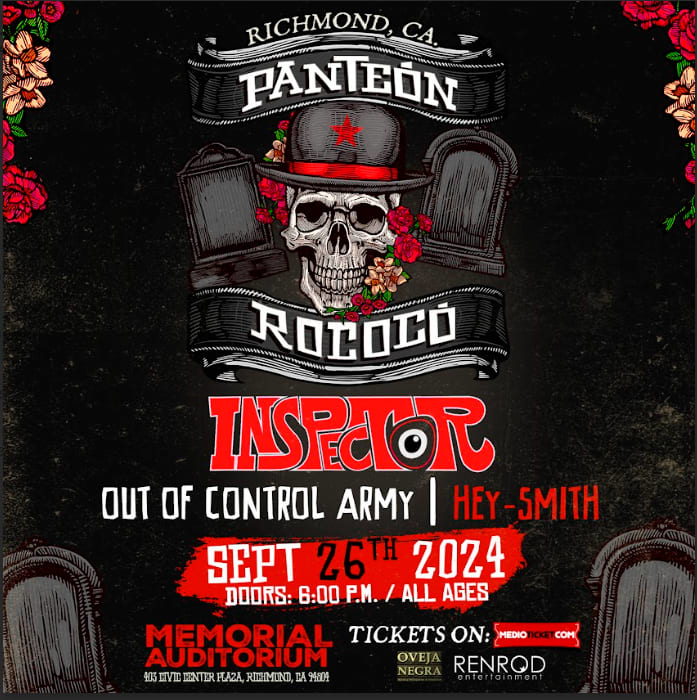 Event - PANTEON ROCOCO , INSPECTOR EN CONCIERTO ! - Richmond, California - September 26, 2024 | concert tickets