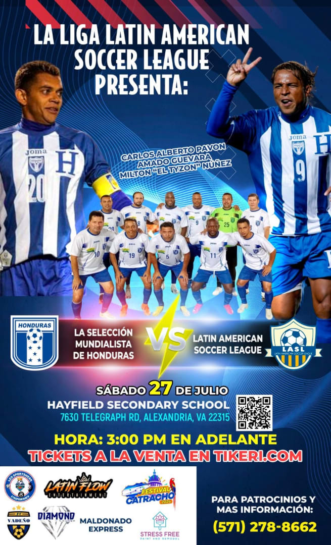 Event - Seleccion mundialista leyendas de Honduras vrs selección latin american soccer league  - Alexandria, Virginia - July 27, 2024 | concert tickets