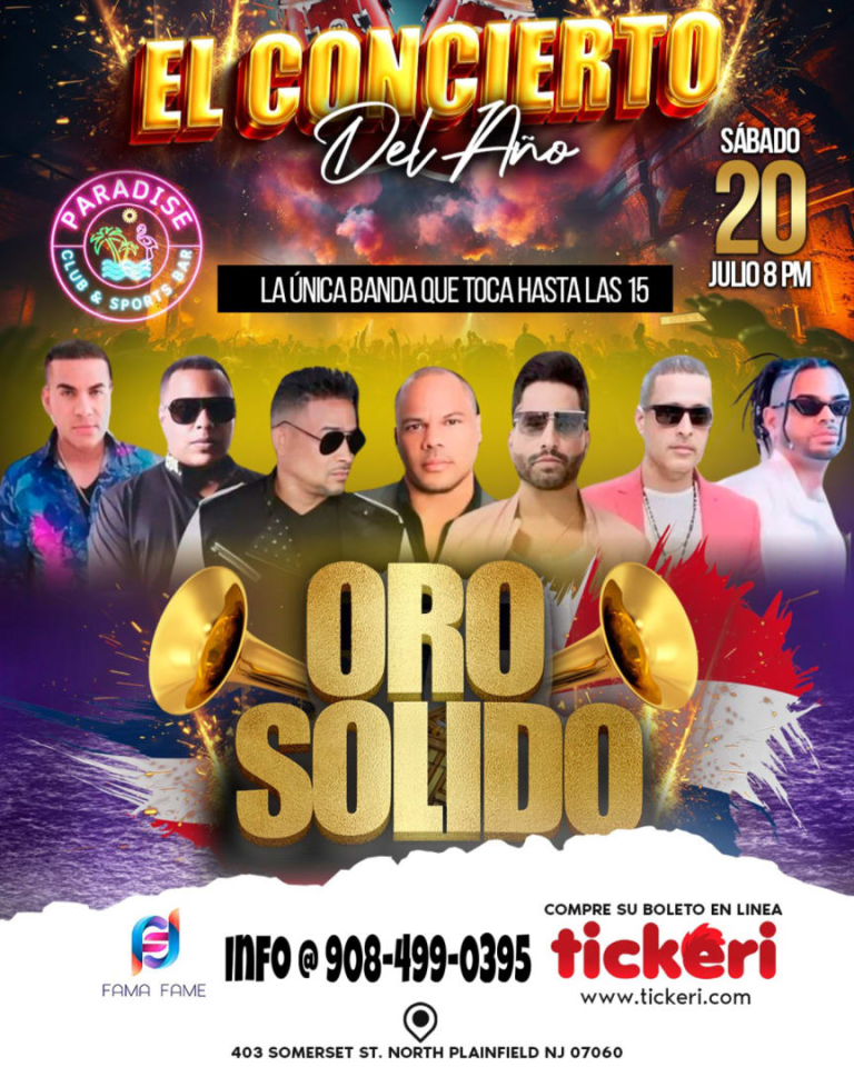 Event - ORO SÓLIDO  - North Plainfield, New Jersey - 27 de julio de 2024 | concert tickets