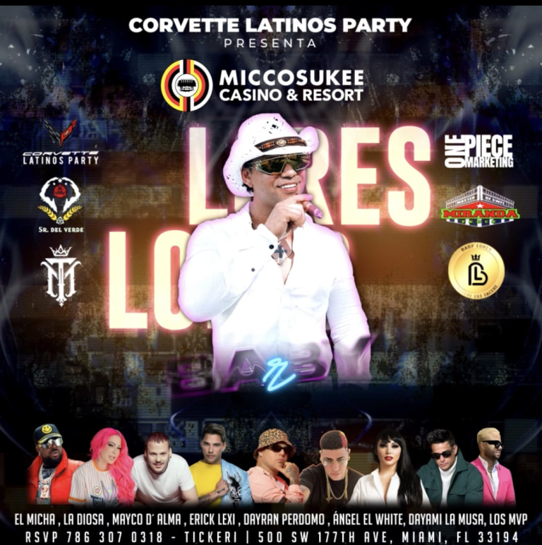 Event - Gran concierto baby lores e invitados la diosa cubanito 2002 el micha  miccosukee casino  - Miami, Florida - August 24, 2024 | concert tickets