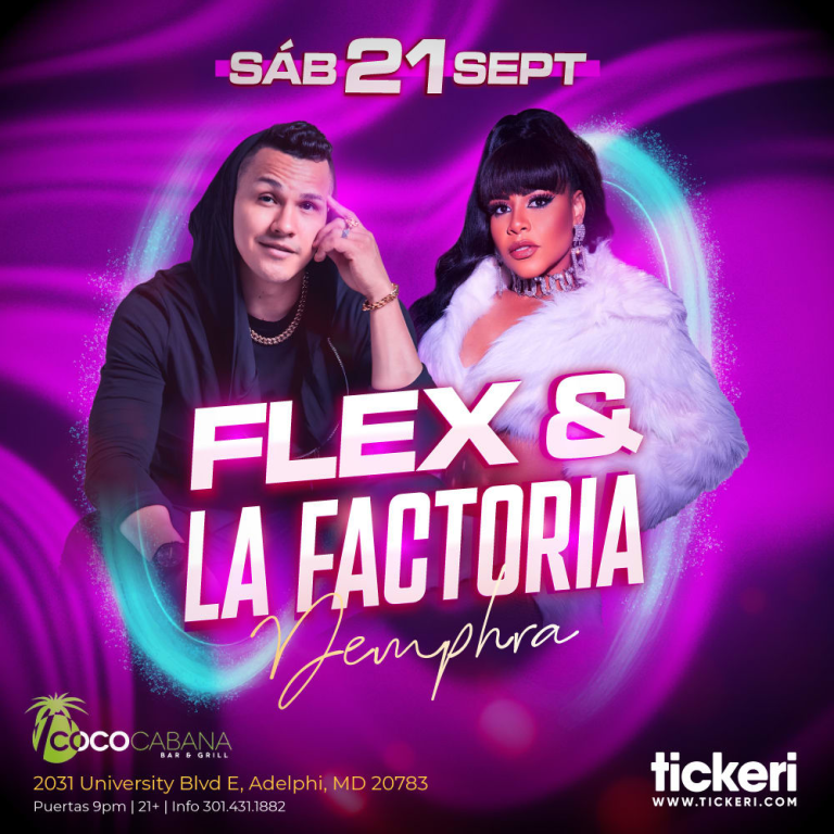 Event - FLEX  Y LA FACTORIA EN MARYLAND  - Adelphi, Maryland - September 21, 2024 | concert tickets