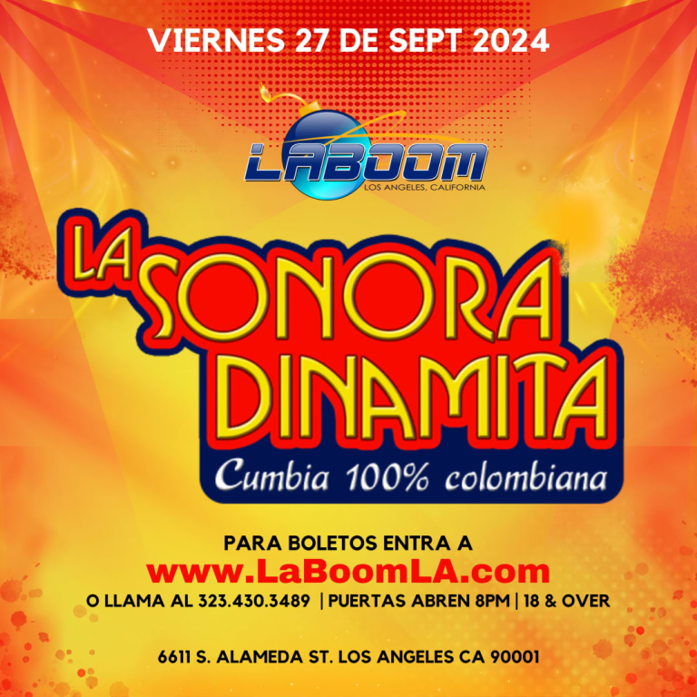 Event - LA SONORA DINAMITA en LA BOOM de Los Angeles!. - Los Angeles, California - September 27, 2024 | concert tickets