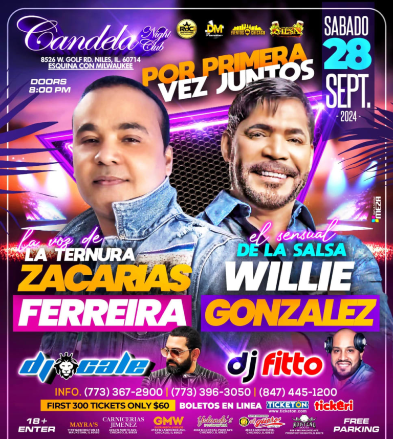 Event - ZACARIAS FERREIRA & WILLIE GONZALEZ en CHICAGO - Niles, Illinois - September 28, 2024 | concert tickets