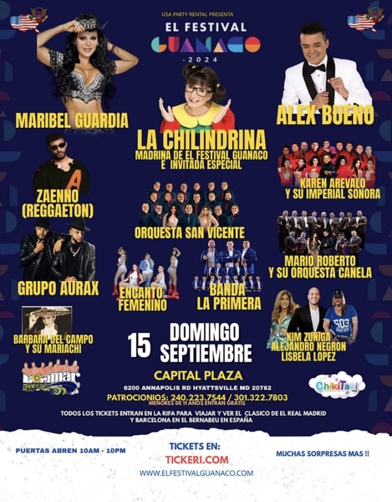 Event - EL FESTIVAL GUANACO 2024 EN CAPITOL PLAZA, 6200 ANNAPOLIS ROAD  HYATTSVILLE MARYLAND 20782 - Hyattsville, Maryland - September 15, 2024 | concert tickets
