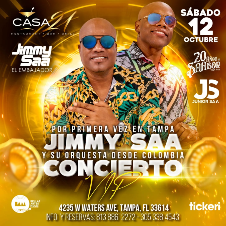 Event - JIMMY SAA POR PRIMERA VEZ EN TAMPA ! - Tampa, Florida - October 12, 2024 | concert tickets