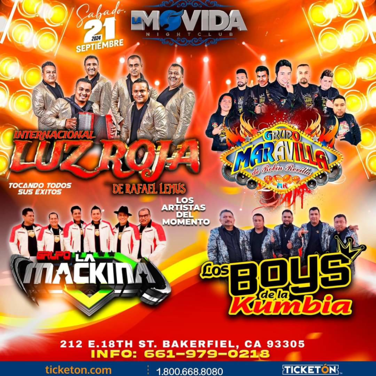 Event - GRUPO MARAVILLA - LA MOVIDA - BAKERSFIELD CA. - Bakersfield, California - September 21, 2024 | concert tickets