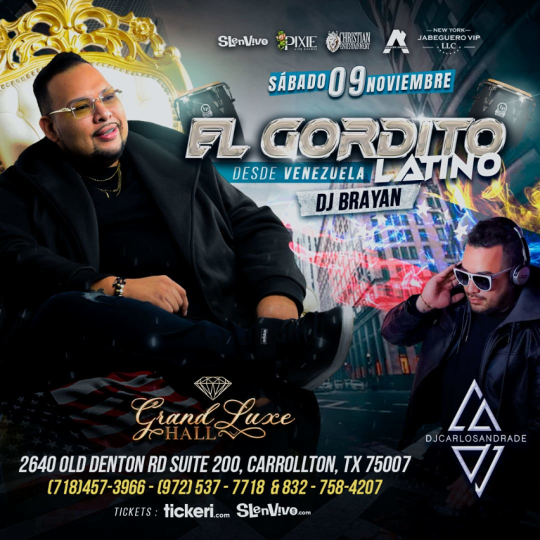 Event - DJ EL GORDITO LATINO!! POR PRIMERA VEZ EN DALLAS,TX!! - Carrollton, Texas - November 9, 2024 | concert tickets
