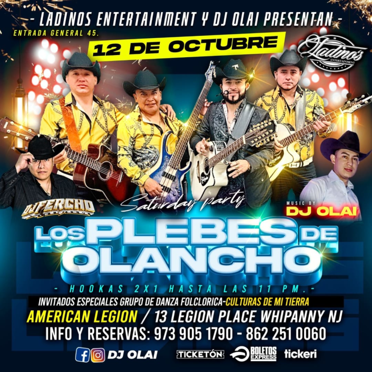 Event - LOS PLEBES DE OLANCHO - Whippany, New Jersey - October 12, 2024 | concert tickets
