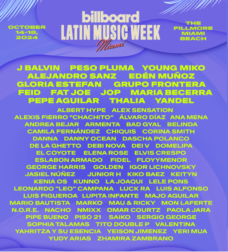 Event - BILLBOARD LATIN MUSIC WEEK 2024 ! - Miami Beach, Florida - October 16, 2024 | concert tickets