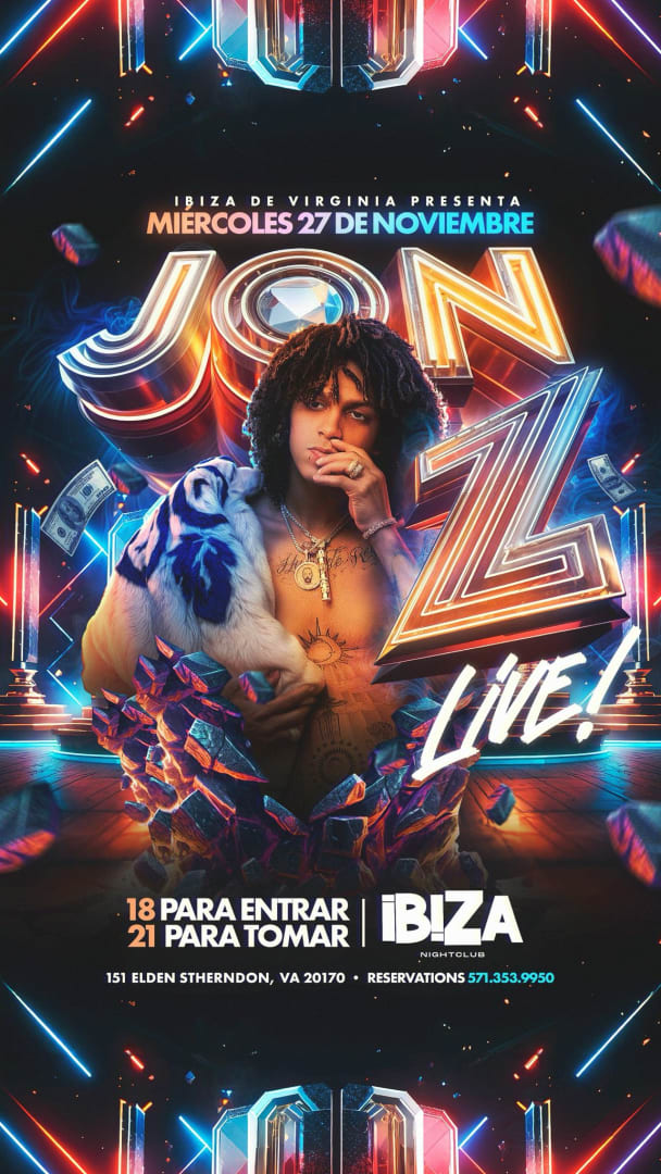 Event - Jon z return Al DMV a Ibiza night club de Virginia  - Herndon, Virginia - November 27, 2024 | concert tickets