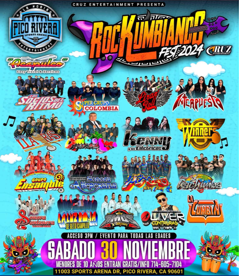 Event - ROCKUMBIANDO FEST 2024 - Pico Rivera, California - November 30, 2024 | concert tickets