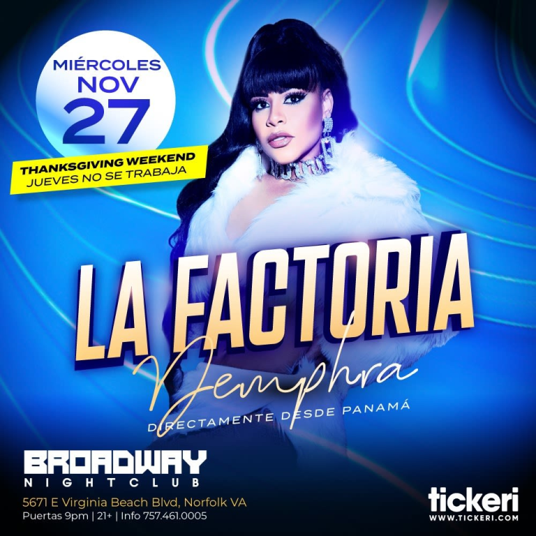 Event - LA FACTORIA DEMPHRA EN VIRGINIA - Norfolk, Virginia - November 27, 2023 | concert tickets