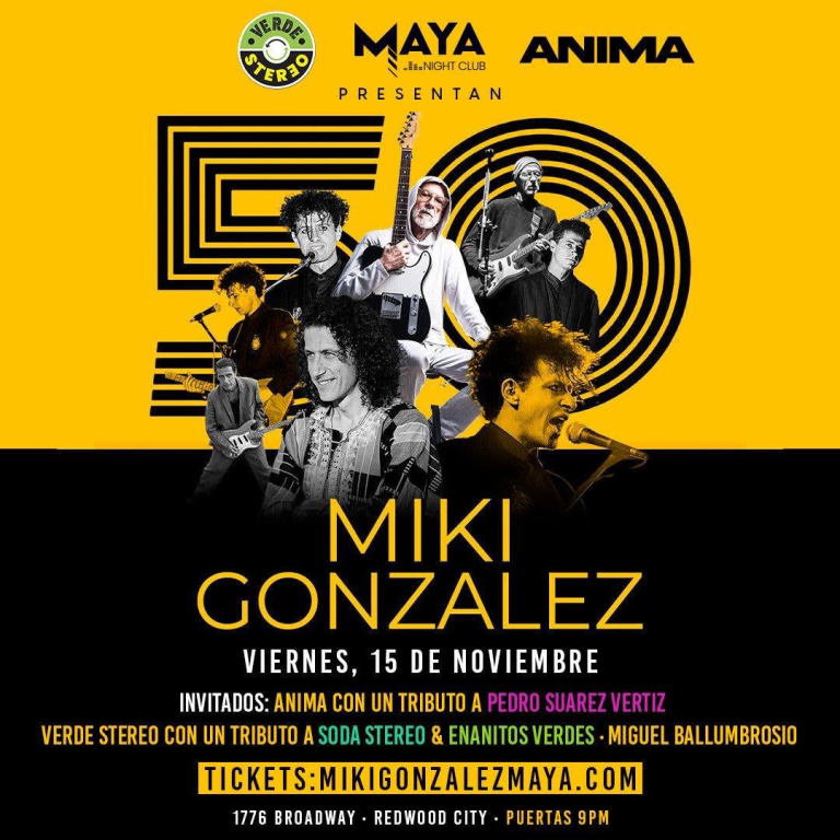 Event - MIKI GONZALEZ EN CONCIERTO - Redwood City, California - November 15, 2024 | concert tickets