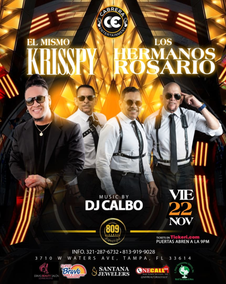 Event - KRISSPY EL FLOW VS LOS HERMANOS ROSARIO BOMBA EN TAMPA!!! - Tampa, Florida - November 22, 2024 | concert tickets