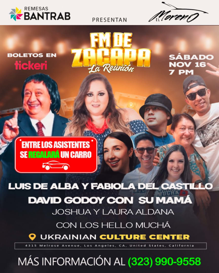 Event - FM de Zacapa (La Reunión), Luis de Alba, Fabiola del Castillo, Hello Mucha , Laura , Joshua Aldana y David Godoy con su mamá - Los Angeles, California - November 16, 2024 | concert tickets