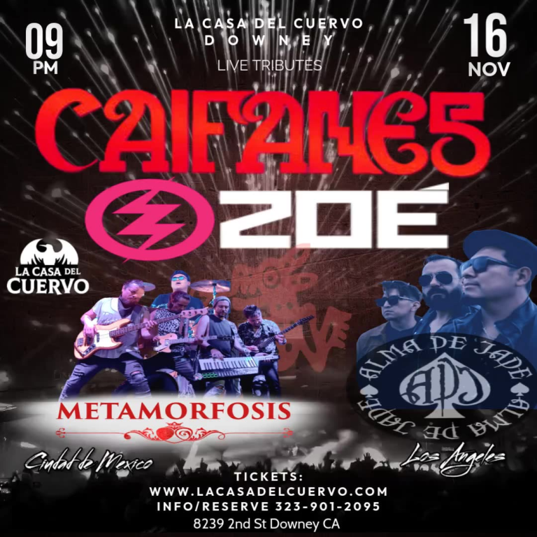 Event - CAIFANES Y ZOE TRIBUTOS EN VIVO EN DOWNEY Metamorfosis de Mexico DF - Downey, California - November 16, 2024 | concert tickets