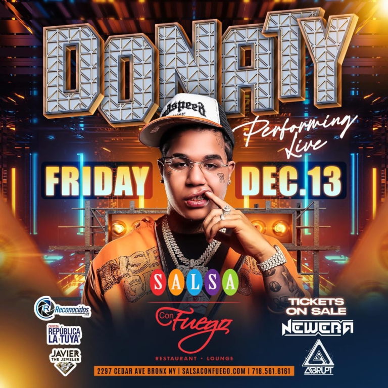 Event - DONATY PERFORMIMG LIVE  at Salsa Con Fuego! - Bronx, New York - December 13, 2024 | concert tickets