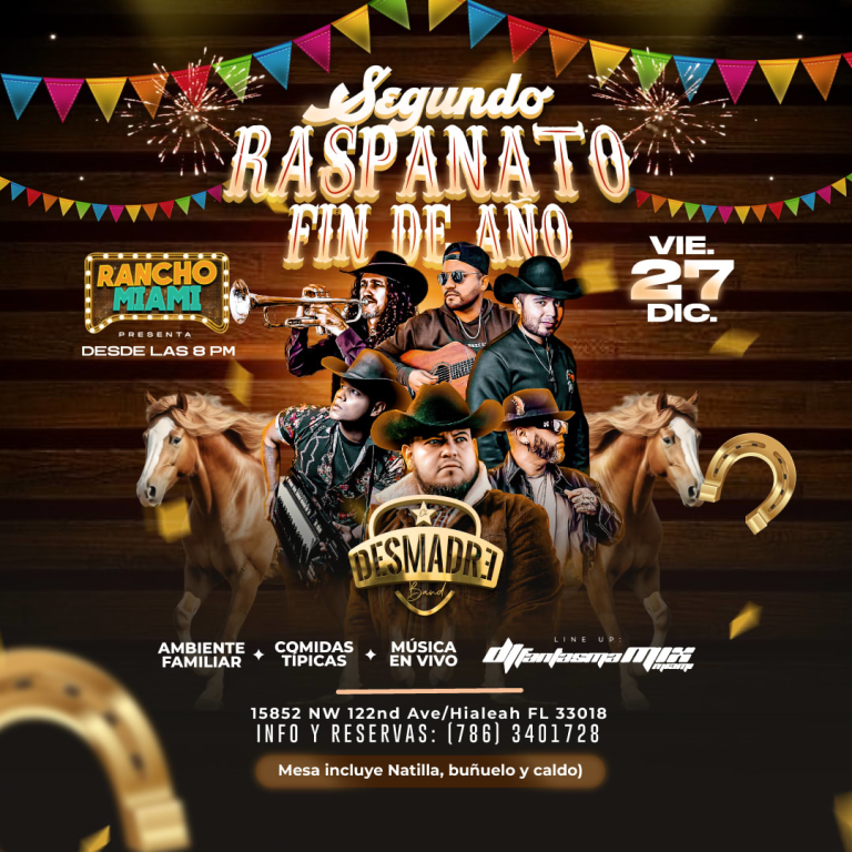Event - Raspanato De Fin De Año (El Desmadre Band) - Hialeah, Florida - December 27, 2024 | concert tickets