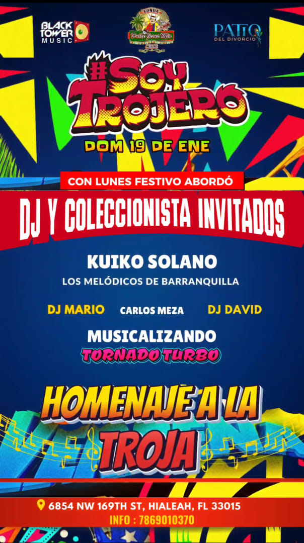 Event - HOMENAJE A LA TROJA BARRANQUILLA - Hialeah, Florida - January 19, 2025 | concert tickets