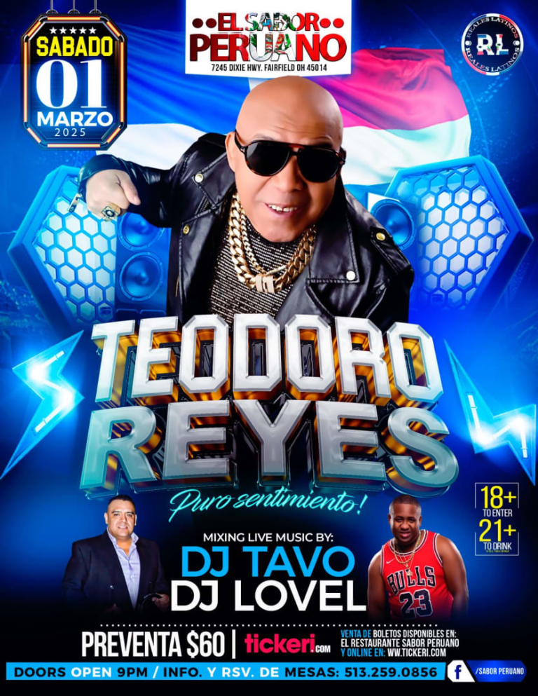 Event - TEODORO  REYES  EN CONCIERTO - FAIRFIELD OH - Fairfield, Ohio - March 1, 2025 | concert tickets