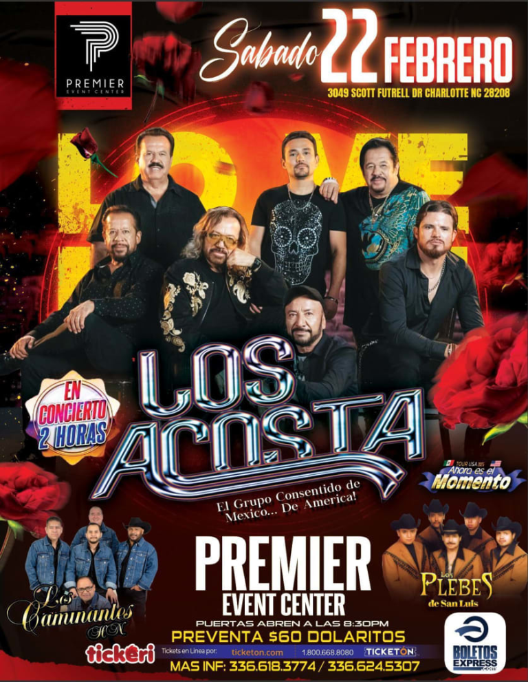 Event - LOS ACOSTA, LOS CAMINANTES, LOS PLEBES DE SAN LUIS EN VIVO !!! - Charlotte, North Carolina - February 22, 2025 | concert tickets