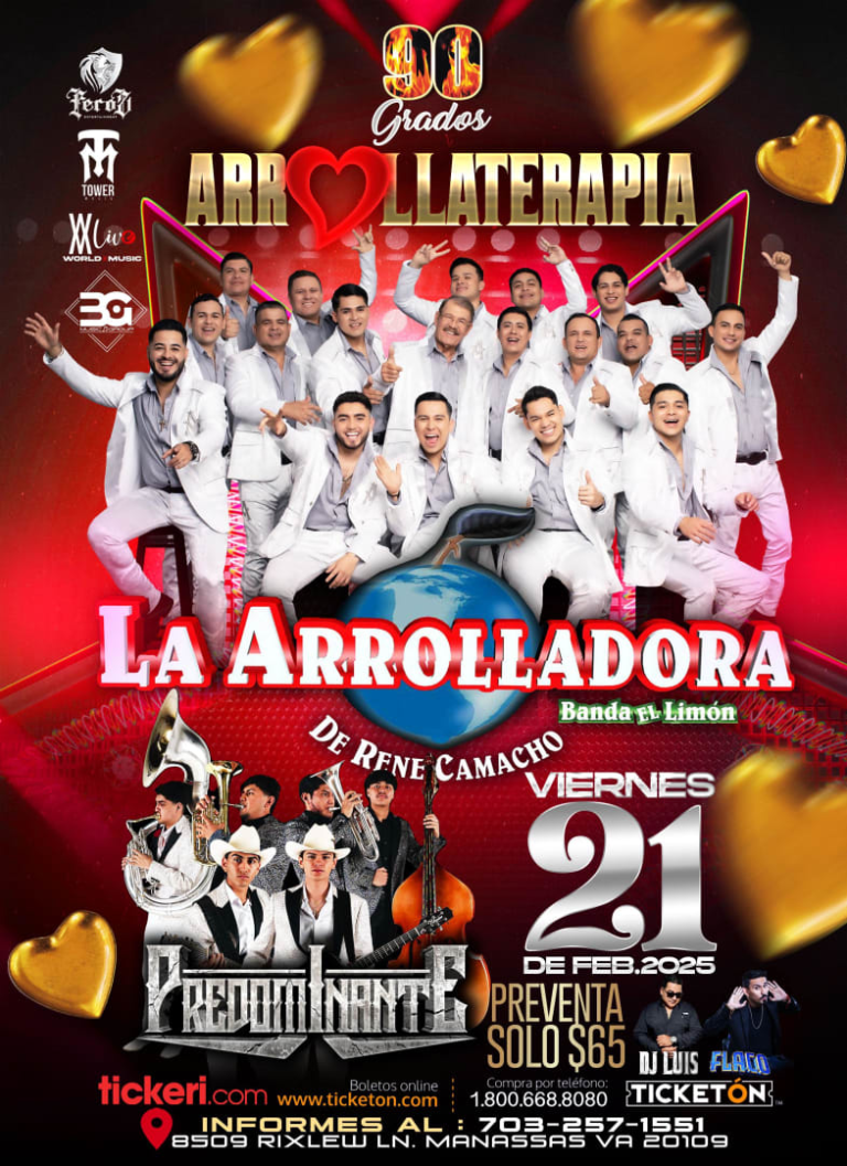 Event - La Arrolladora Banda el Limon y Pedominante - Manassas, Virginia - February 2, 2025 | concert tickets