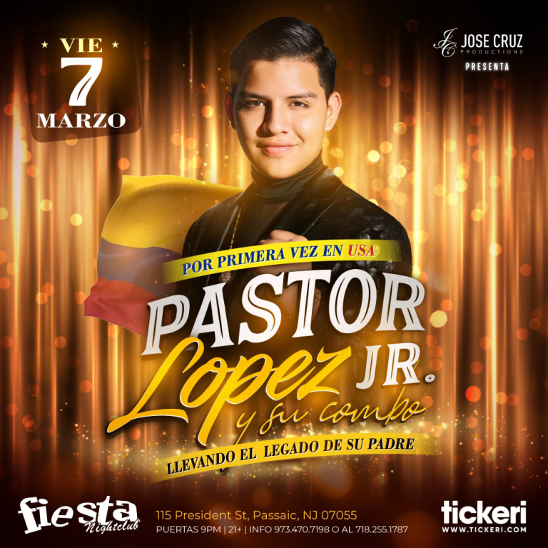 Event - PASTOR LOPEZ JR. Y SU COMBO EN NEW JERSEY - Passaic, New Jersey - March 7, 2025 | concert tickets