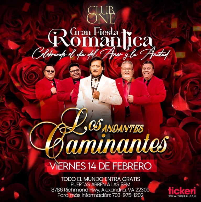 Event - GRAN FIESTA ROMÁNTICA CON CAMINANTES!!! - Alexandria, Virginia - 14 de febrero de 2025 | concert tickets