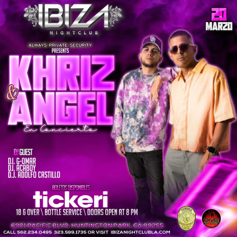 Event - KHRIZ & ANGEL EN CONCIERTO!!! - Huntington Park, California - March 20, 2025 | concert tickets
