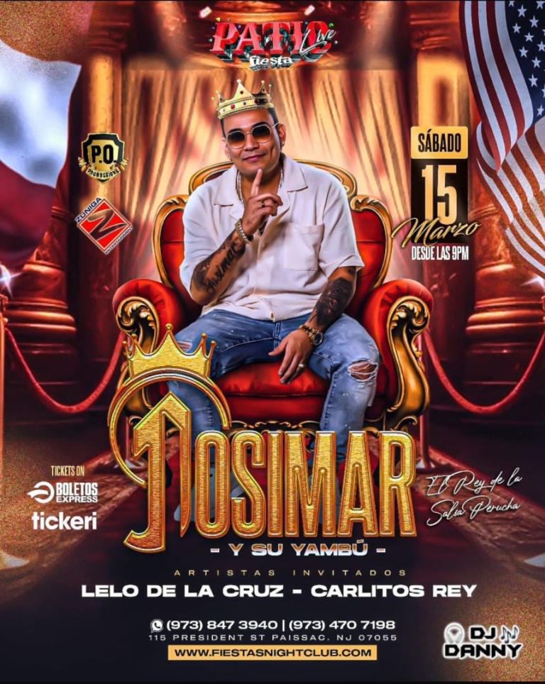 Event - JOSIMAR Y SU YAMBU; EL REY DE LA SALSA PERUCHA,  LELO DE LA CRUZ, CARLITOS REY - Passaic, New Jersey - March 15, 2025 | concert tickets