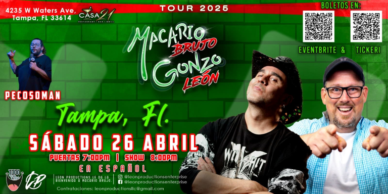 Event - MACARIO BRUJO FT GONZO LEON EN TAMPA, FL - USA TOUR 2025 - Tampa, Florida - April 26, 2025 | concert tickets