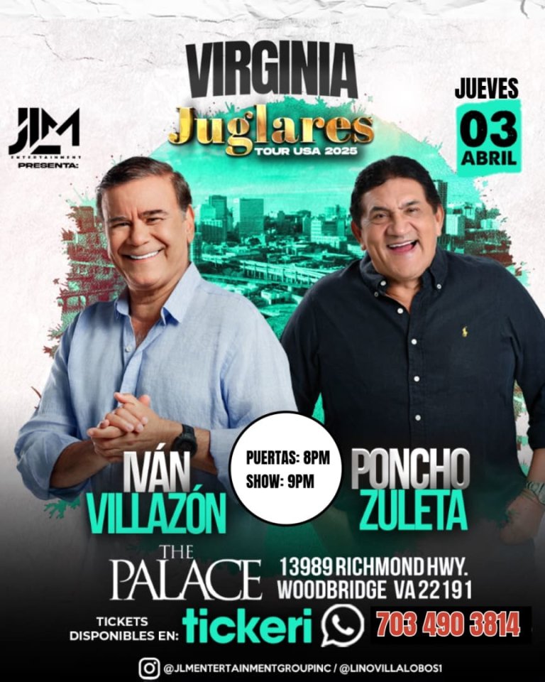 Event - IVAN VILLAZON & PONCHO ZULETA en Virginia  - Woodbridge, Virginia - April 3, 2025 | concert tickets