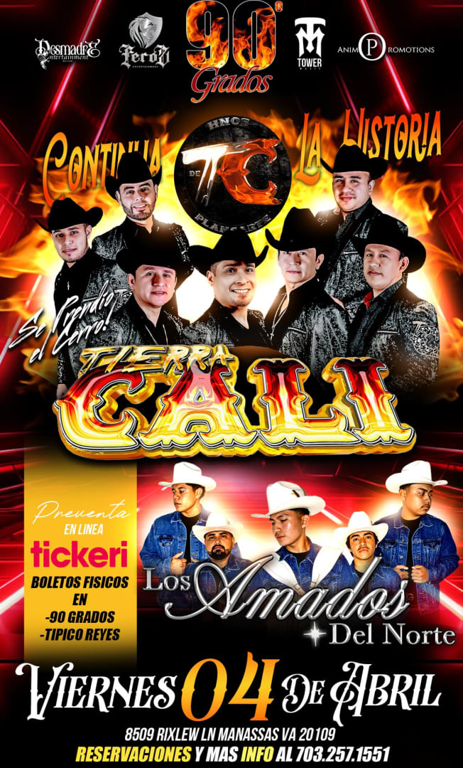 Event - 🎶 Tierra Cali y Los Amados del Norte - Continúa la Historia 🎶 - Manassas, Virginia - April 4, 2025 | concert tickets