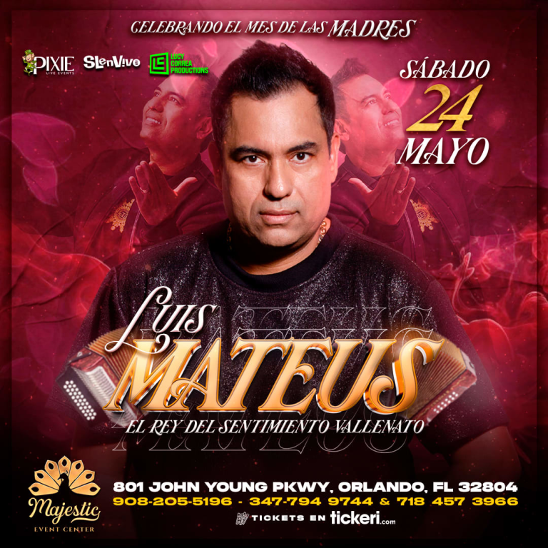 Event - CONCIERTO INTIMO CON LUIS MATEUS EL REY DEL SENTIMIENTO VALLENATO EN ORLANDO,FL - Orlando, Florida - May 24, 2025 | concert tickets