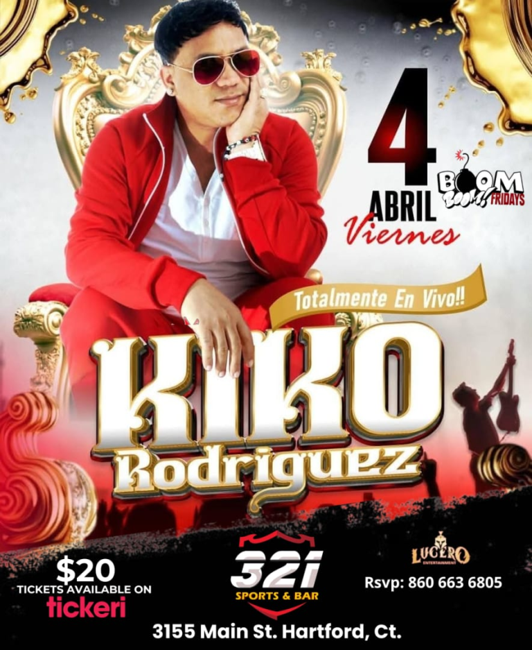 Event - KIKO RODRIGUEZ LIVE @ 321 SPORTS BAR FRI 4/4/25! - Hartford, Connecticut - April 4, 2025 | concert tickets