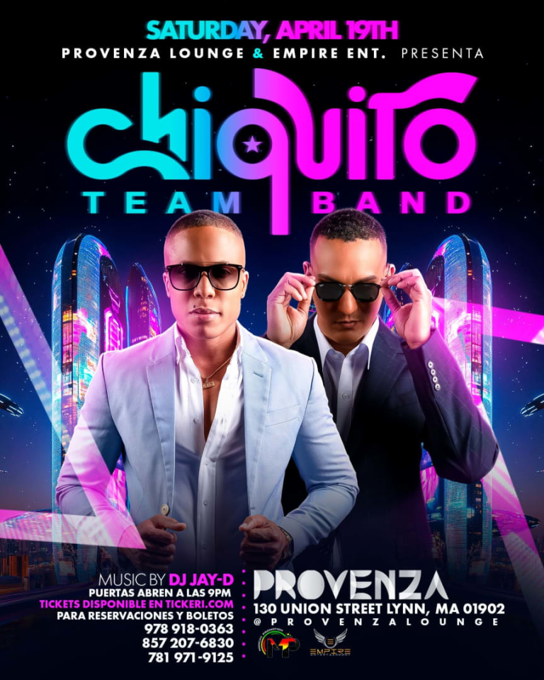 Event - CHIQUITO TEAM BAND | PROVENZA LOUNGE | LYNN, MA - Lynn, Massachusetts - April 19, 2025 | concert tickets