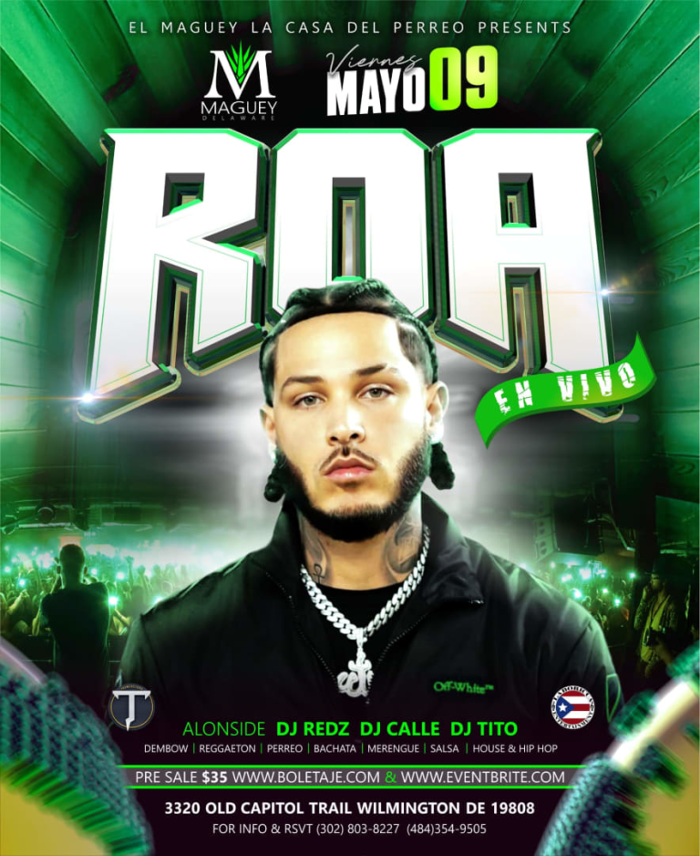 Event - ROA en La Casa del Perreo Delaware - Wilmington, Delaware - May 9, 2025 | concert tickets