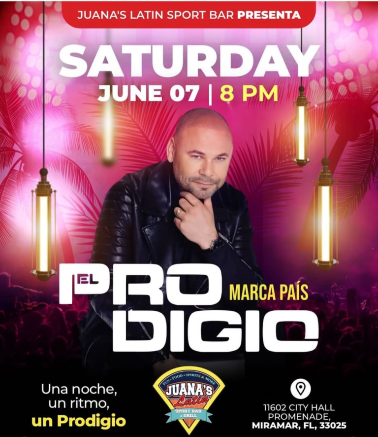 Event - EL PRODIGIO EN CONCIERTO JUANAS SPORTS BAR - Miramar, Florida - June 7, 2025 | concert tickets