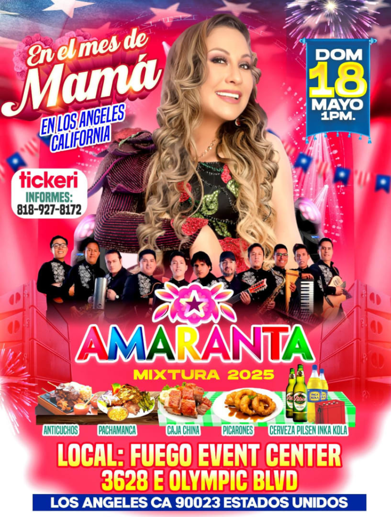 Event - FESTIVAL TUNANTERO CON AMARANTA  - Los Angeles, California - May 18, 2025 | concert tickets