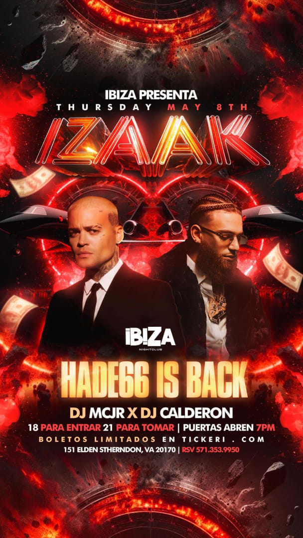 Event - Hades66 e Izaak en concierto jueves 8 de mayo  - Herndon, Virginia - May 8, 2025 | concert tickets