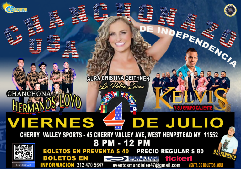 Event - AURA CRISTINA GEITHNER EN EL CHANCHONAZO DE INDEPENDENCIA - West Hempstead, New York - July 4, 2025 | concert tickets