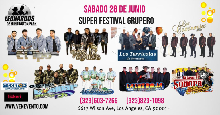 Event - CENA CONCIERTO BAILE- LEONARDOS HUNTINGTON PARK  - Los Angeles, California - June 28, 2025 | concert tickets