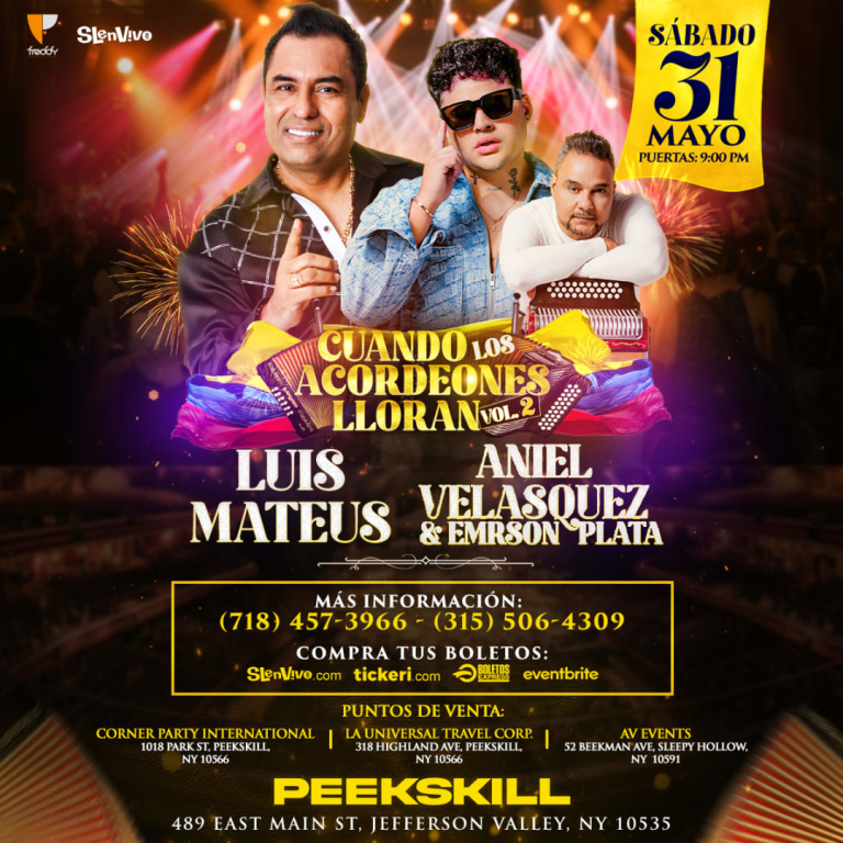 Event - Luis Mateus - Aniel Velasquez PEEKSKILL - Jefferson Valley, New York - May 31, 2025 | concert tickets