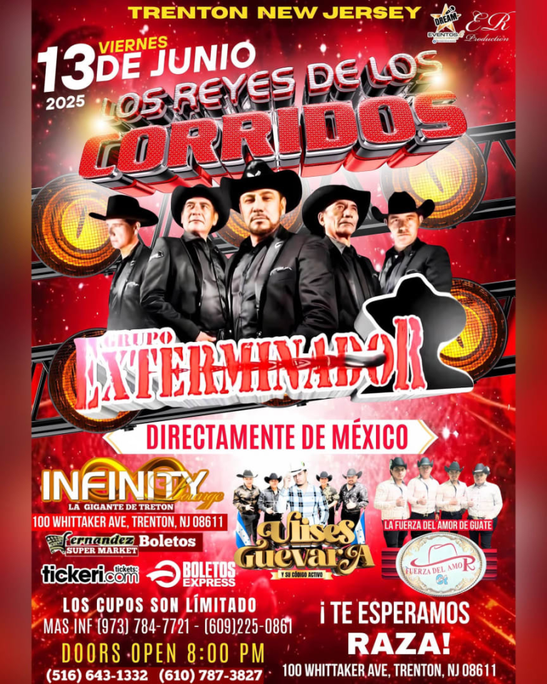 Event - Evento cancelado Grupo Exterminador/  Infinity Lounge - Trenton, New Jersey - 13 de junio de 2025 | concert tickets