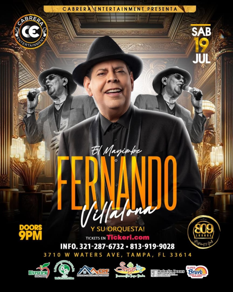 Event - FERNANDO VILLALONA EN CONCIERTO EN 809 LOUNGE TAMPA! - Tampa, Florida - July 19, 2025 | concert tickets