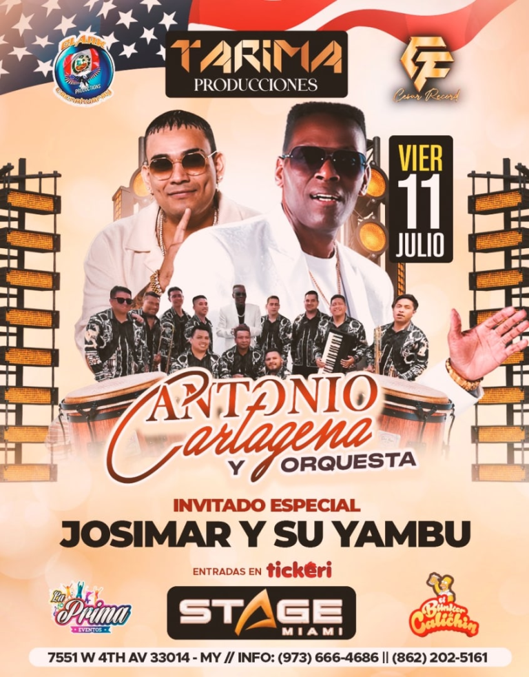 Event - ANTONIO CARTAGENA - JOSIMAR EN MIAMI - Hialeah, Florida - July 11, 2025 | concert tickets