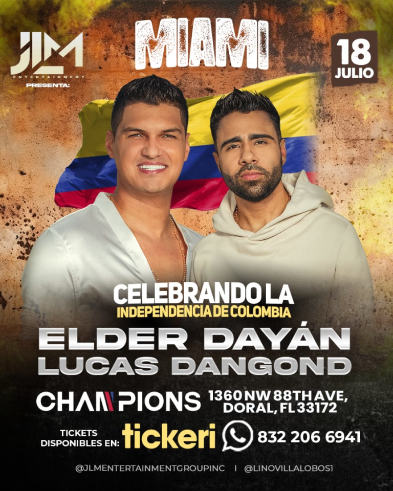 Event - Elder Dayan y Lucas Dangond ¡Celebrando la Independencia de Colombia! - Miami (Florida) - Doral, Florida - July 18, 2025 | concert tickets