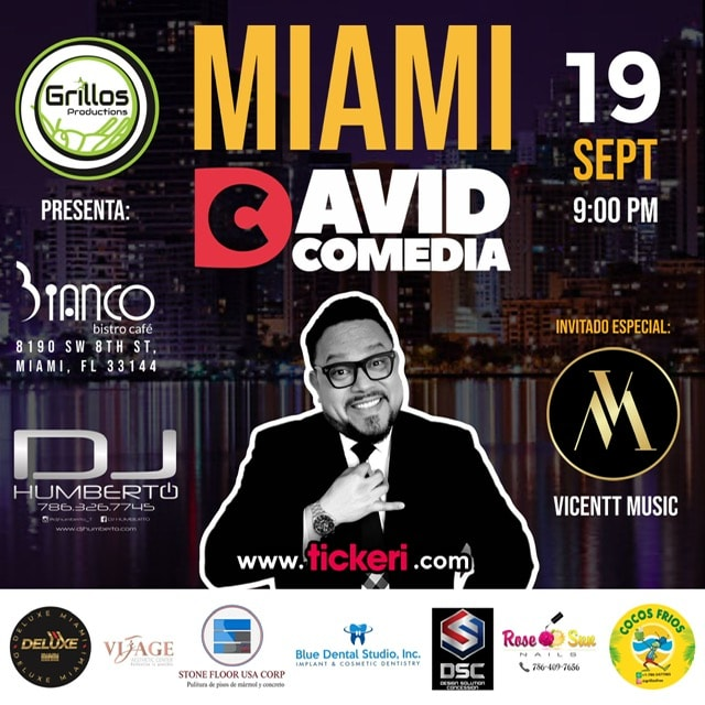 Event - David Comedia en Miami live!  - Miami, Florida - September 19, 2025 | concert tickets