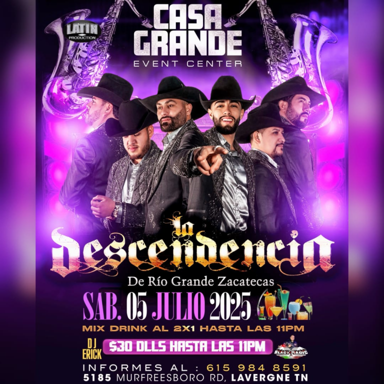 Event - LA DESCENDENCIA RÍO GRANDE ZACATECAS - La Vergne, Tennessee - July 5, 2025 | concert tickets